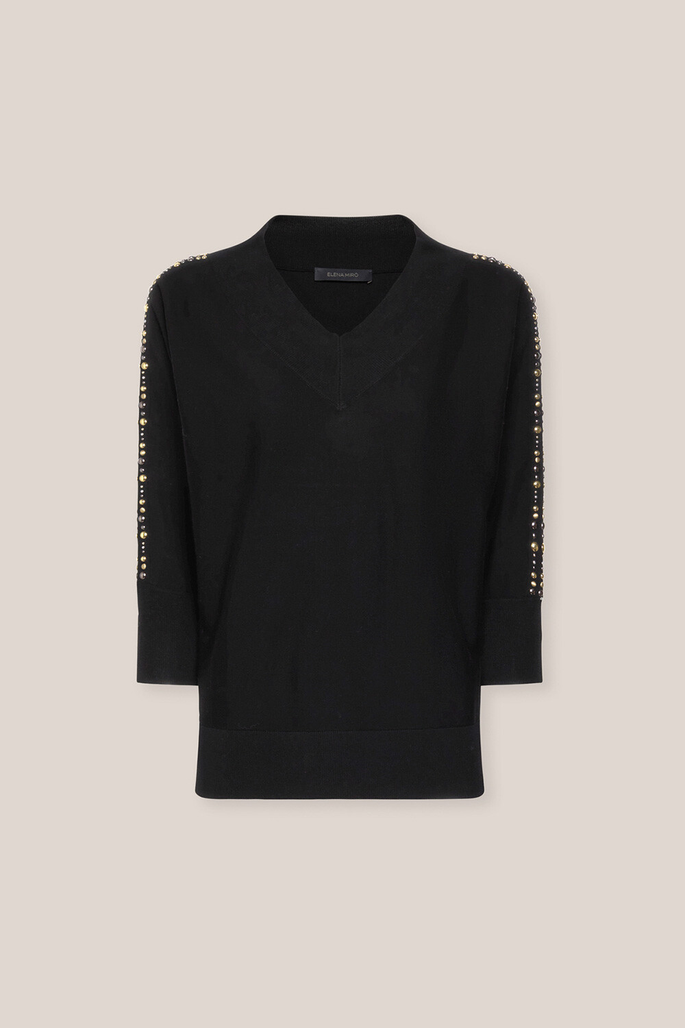 Пуловер с рукавом ¾ из эко-вискозы