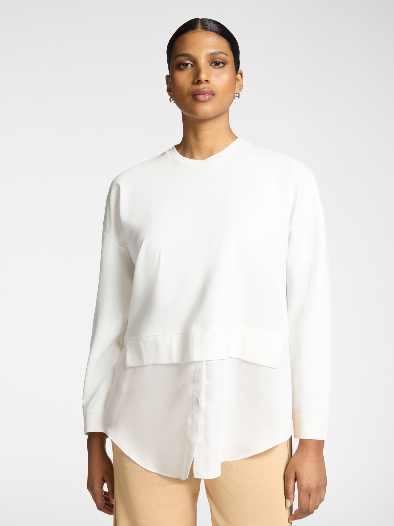 Свитшот из миланского трикотажа белый