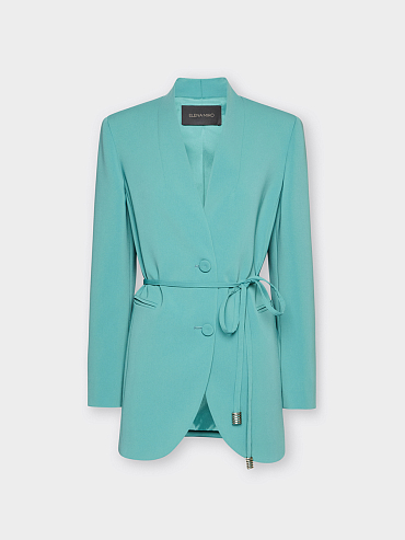 Однобортный жакет из стреч-кади