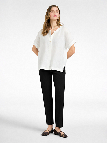 Брюки из эластичного хлопкового твила