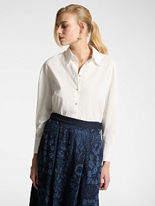 Классическая блузка из эластичного хлопка