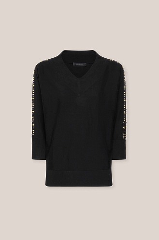 Пуловер с рукавом ¾ из эко-вискозы