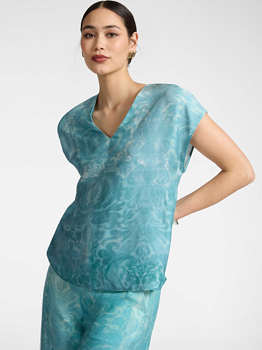 Блузка из вискозного твила