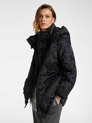 Пуховик из жаккардовой нейлоновой ткани