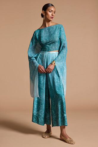 Юбка-брюки из вискозного твила