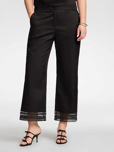 Брюки-чинос из эластичного хлопкового сатина